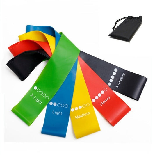 Resistance Bands, [Set of 5] Skin-Friendly Resistance Fitness Exercise Loop Bands with 5 Different Resistance Levels - Carrying Case Included - Ideal for Home, Gym, Yoga, Training